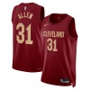 Män Cleveland Cavaliers Tröja Jarrett Allen 31 Nike 2022-23 Icon Edition Rödbrun Swingman